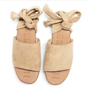 James Smith the wrap suede espadrille size 39